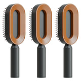 Self Cleaning Hair Brush For Women One-key Cleaning Hair Loss Airbag Massage Scalp Comb Anti-Static Hairbrush