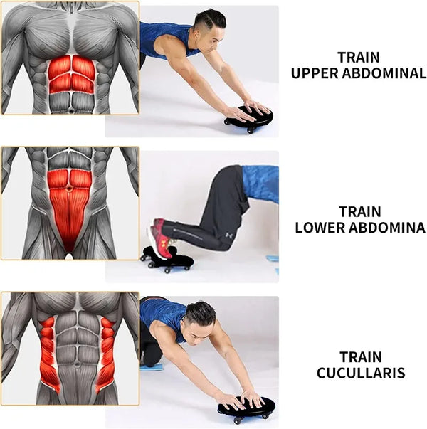 Placa universal multifuncional para abdominais Quatro rodadas e joalheira